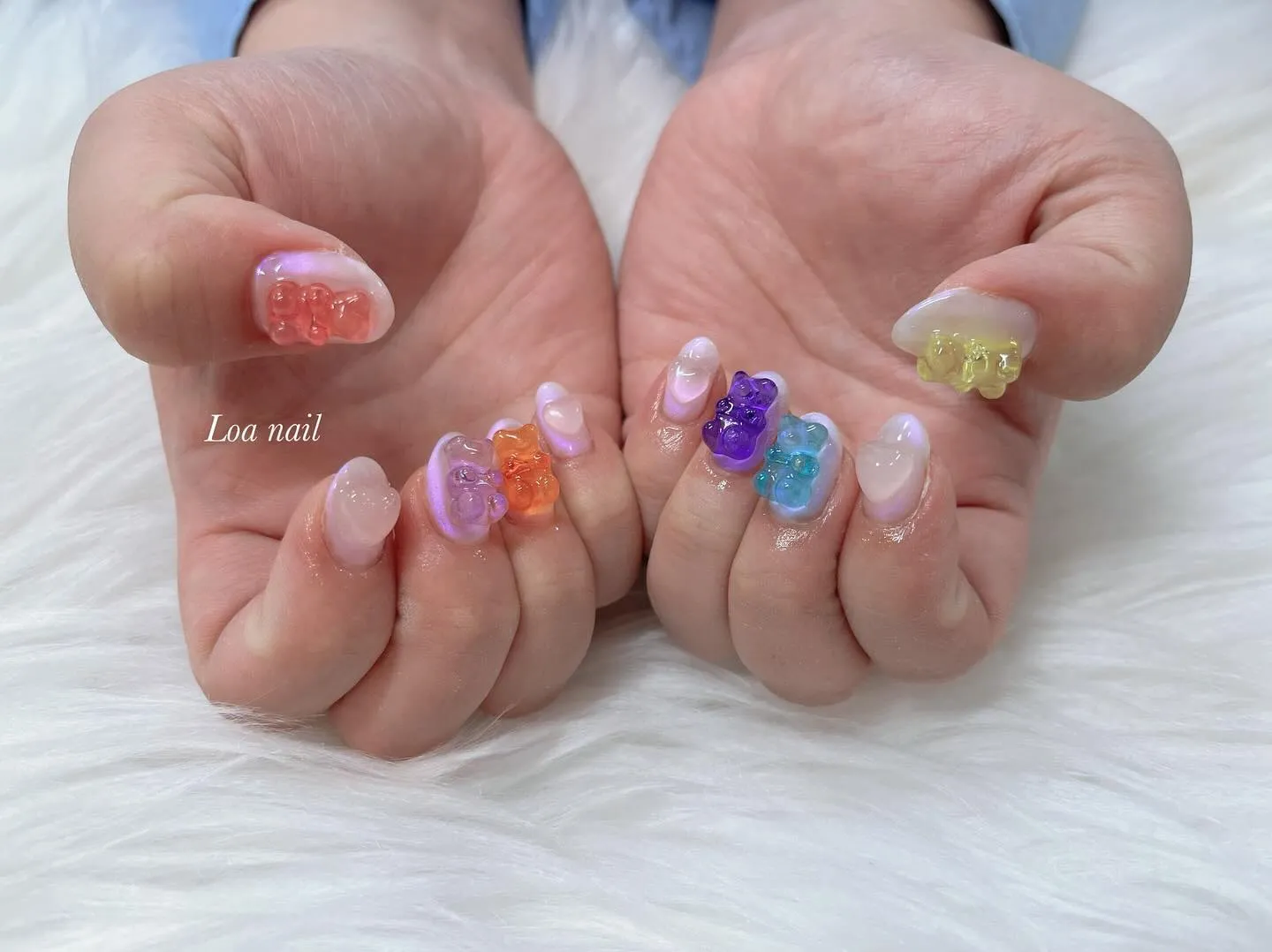 カラフルグミベアnail🧸🤍