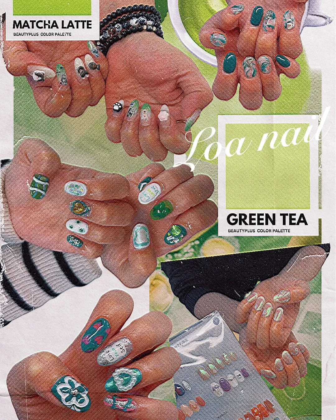 緑カラーnail特集💚🍀🌱