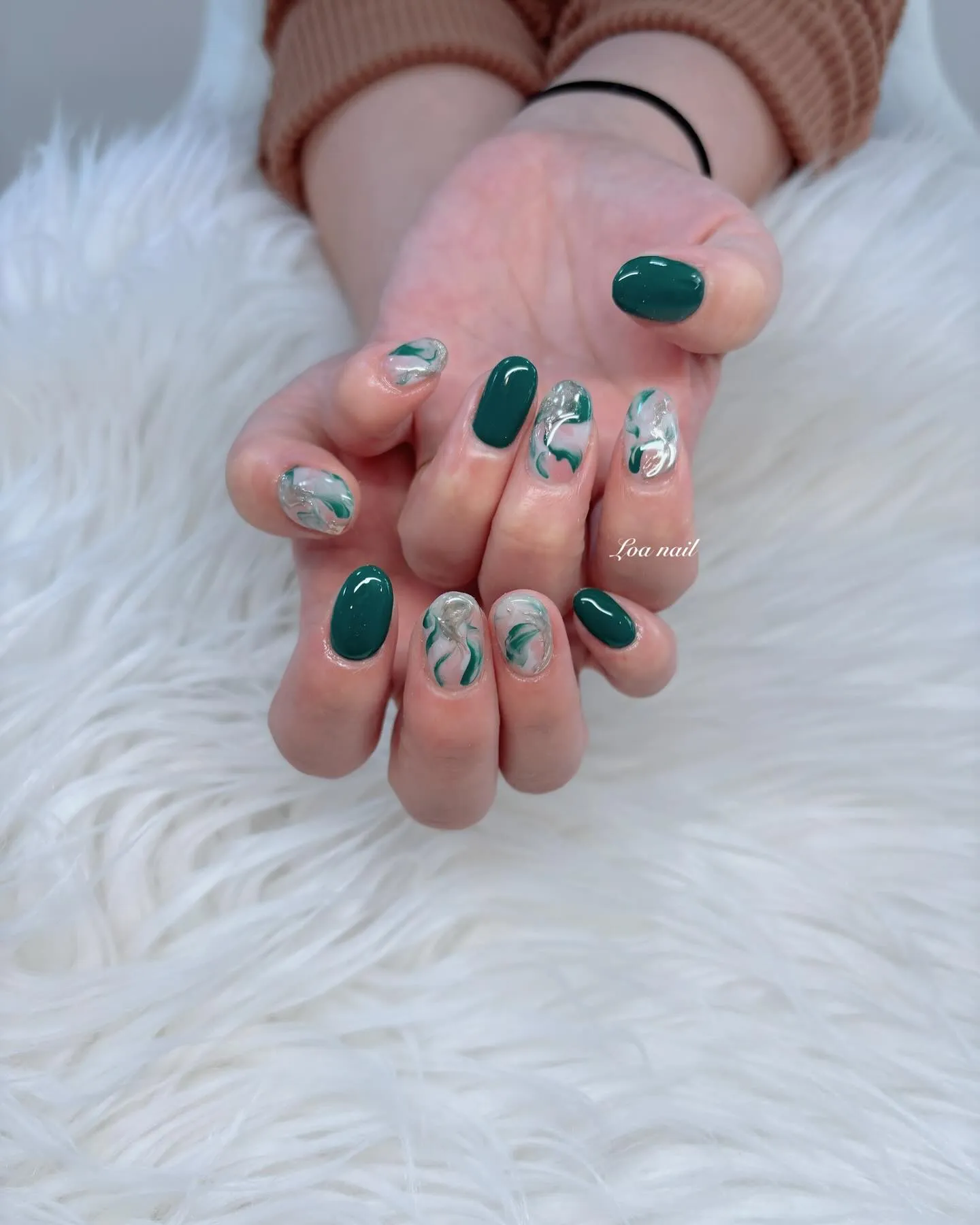 緑カラーnail特集💚🍀🌱