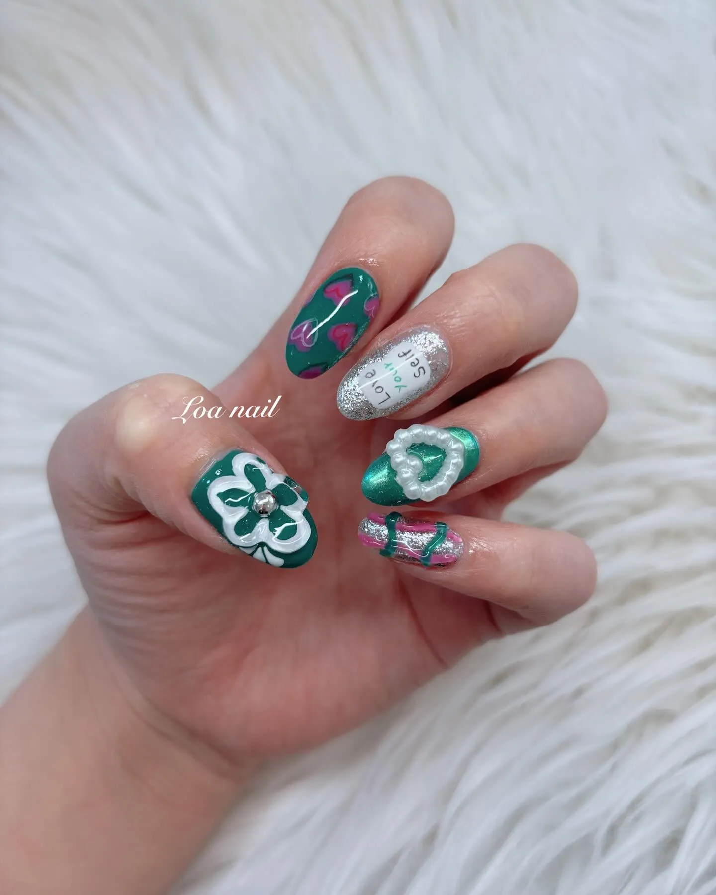 緑カラーnail特集💚🍀🌱