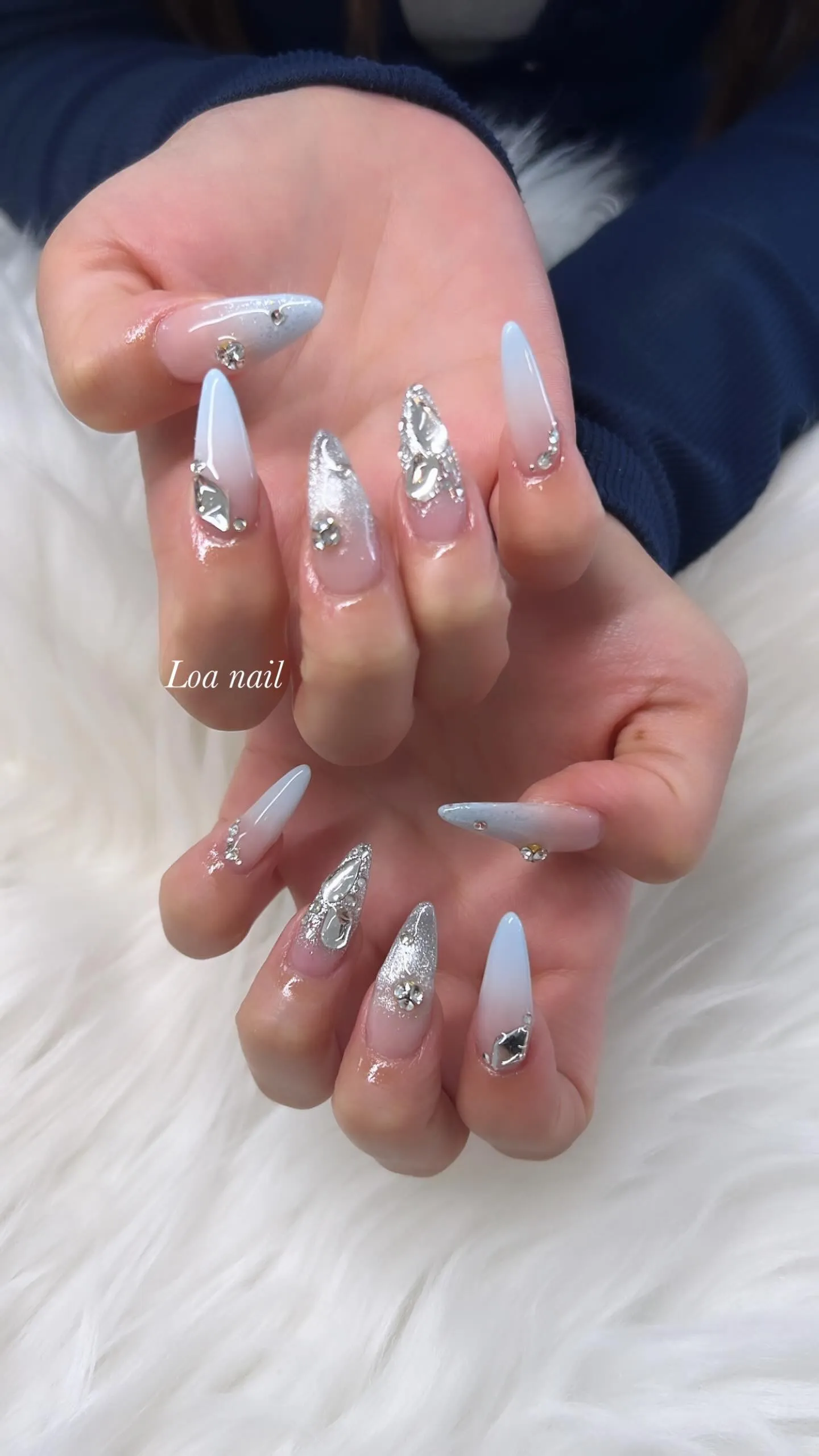 水色🩵グラデーション nail✨