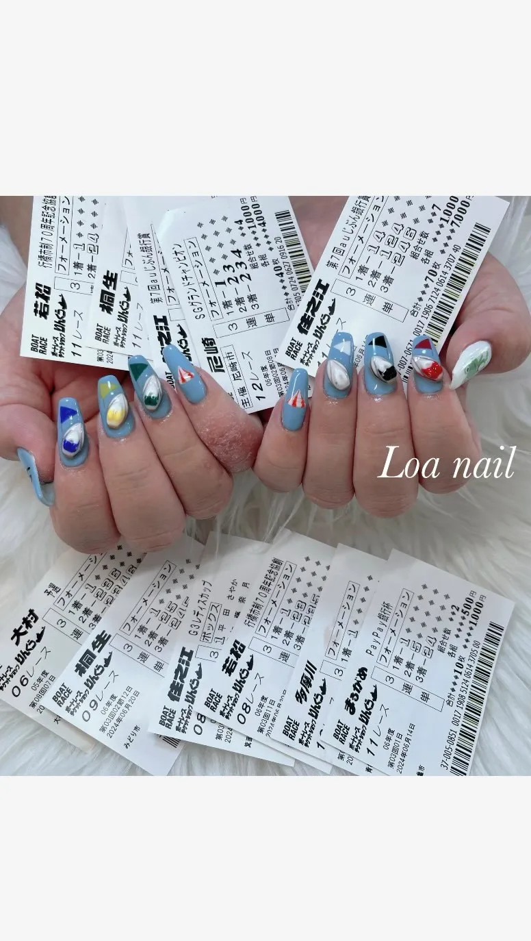 ボートレース🚣3D nail