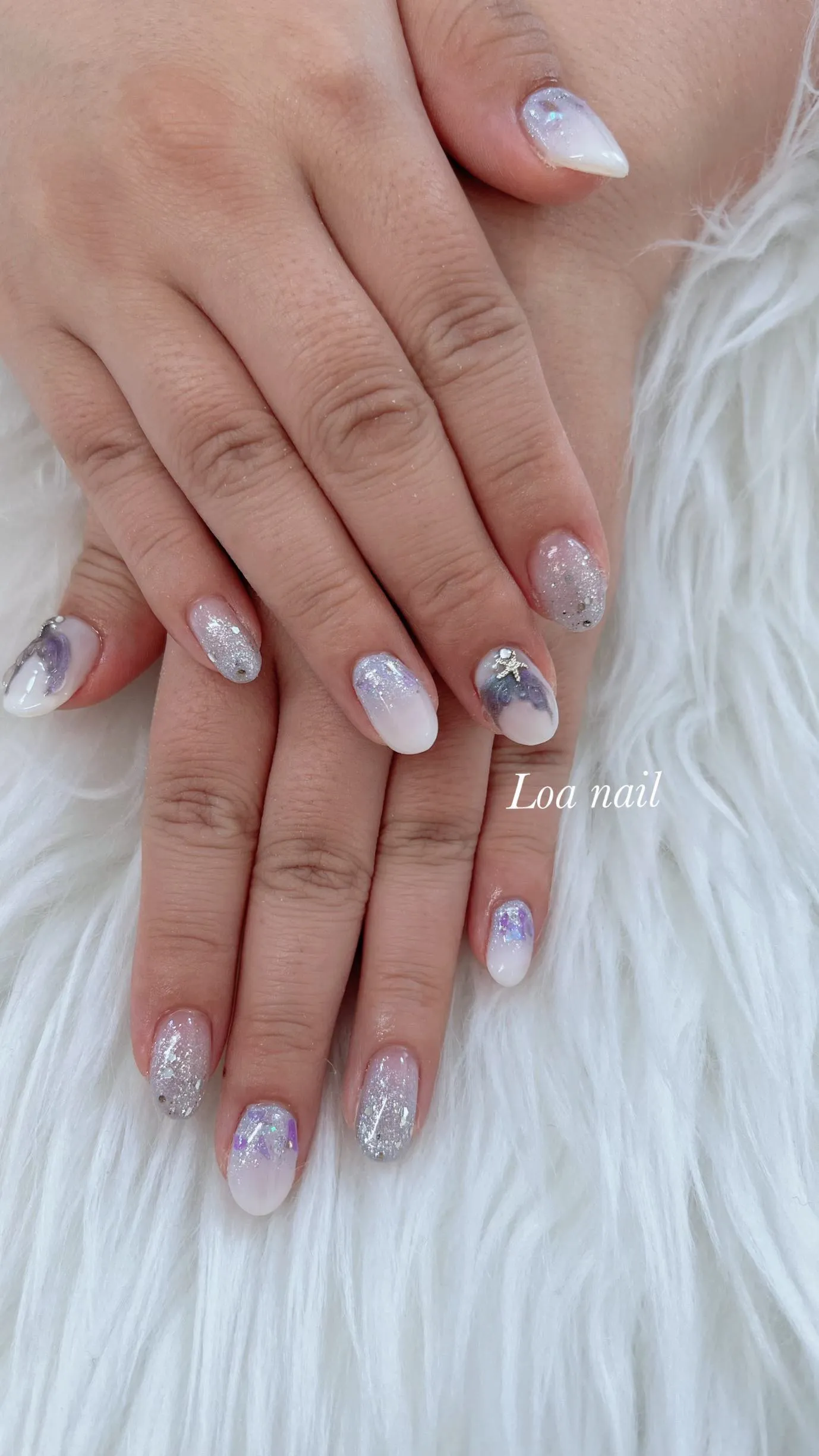 ブルーパールカラーマーメイド nail🧜‍♀️🩵