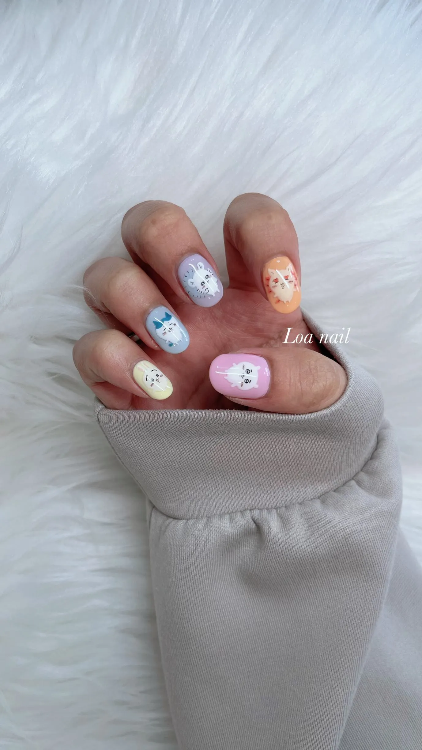 ちいかわ手描き nail💓