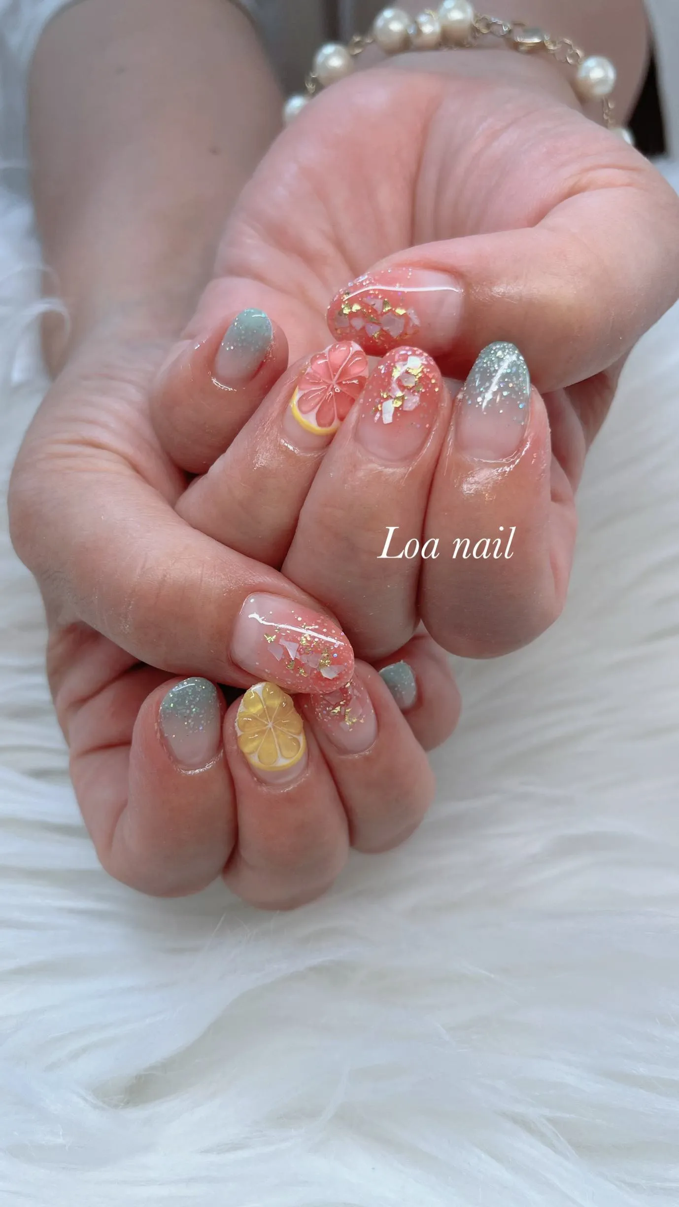 グレープフルーツ nail💓