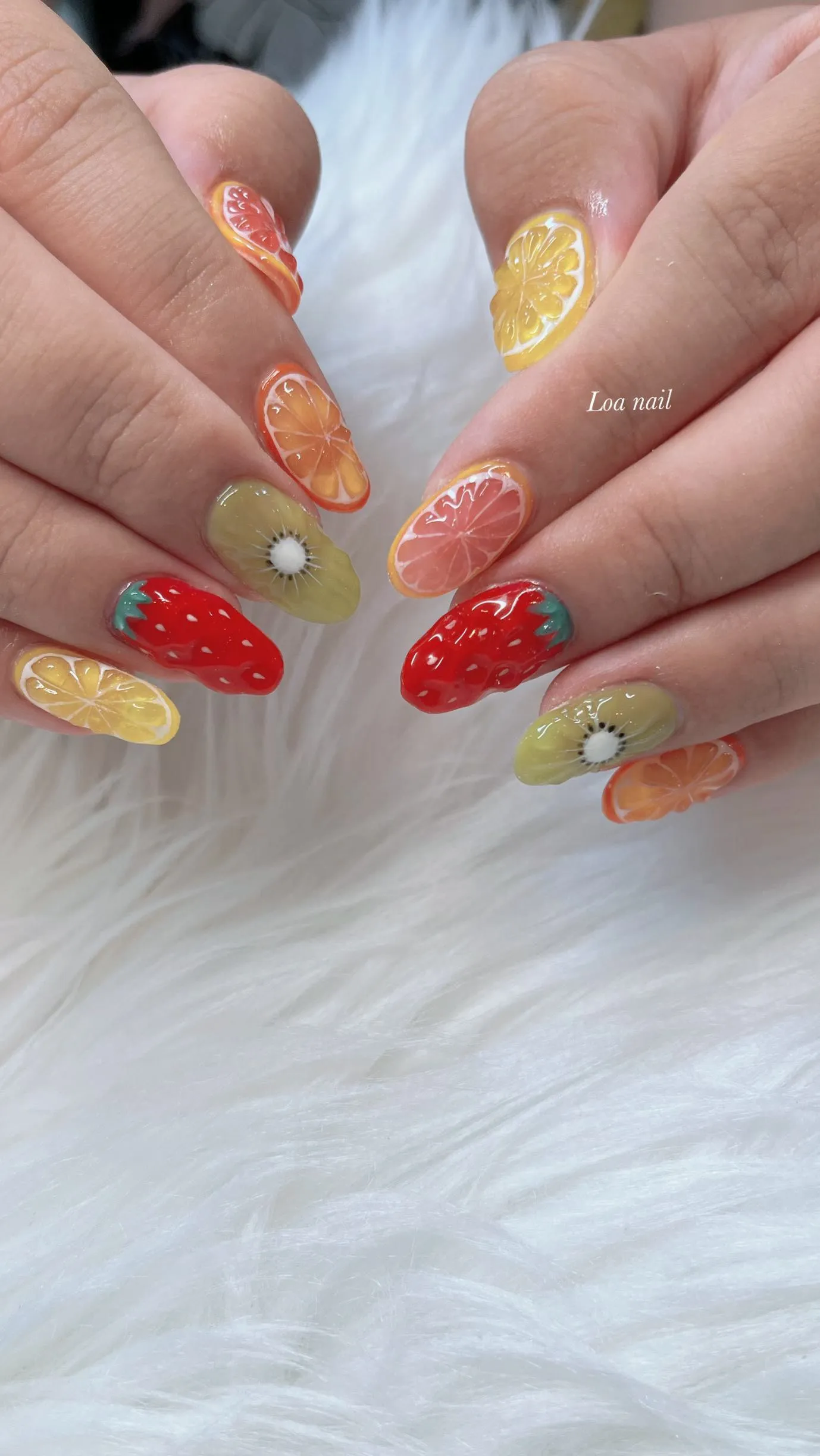 フルーツ nail🍊🍋🍓🥝