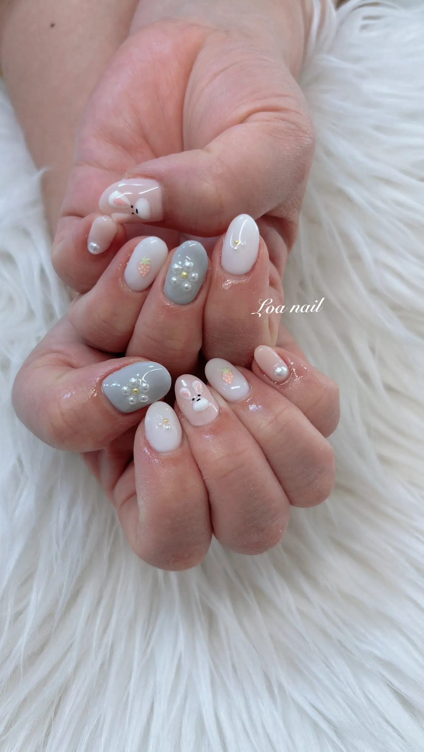 淡めナチュラル nail🤍🎀