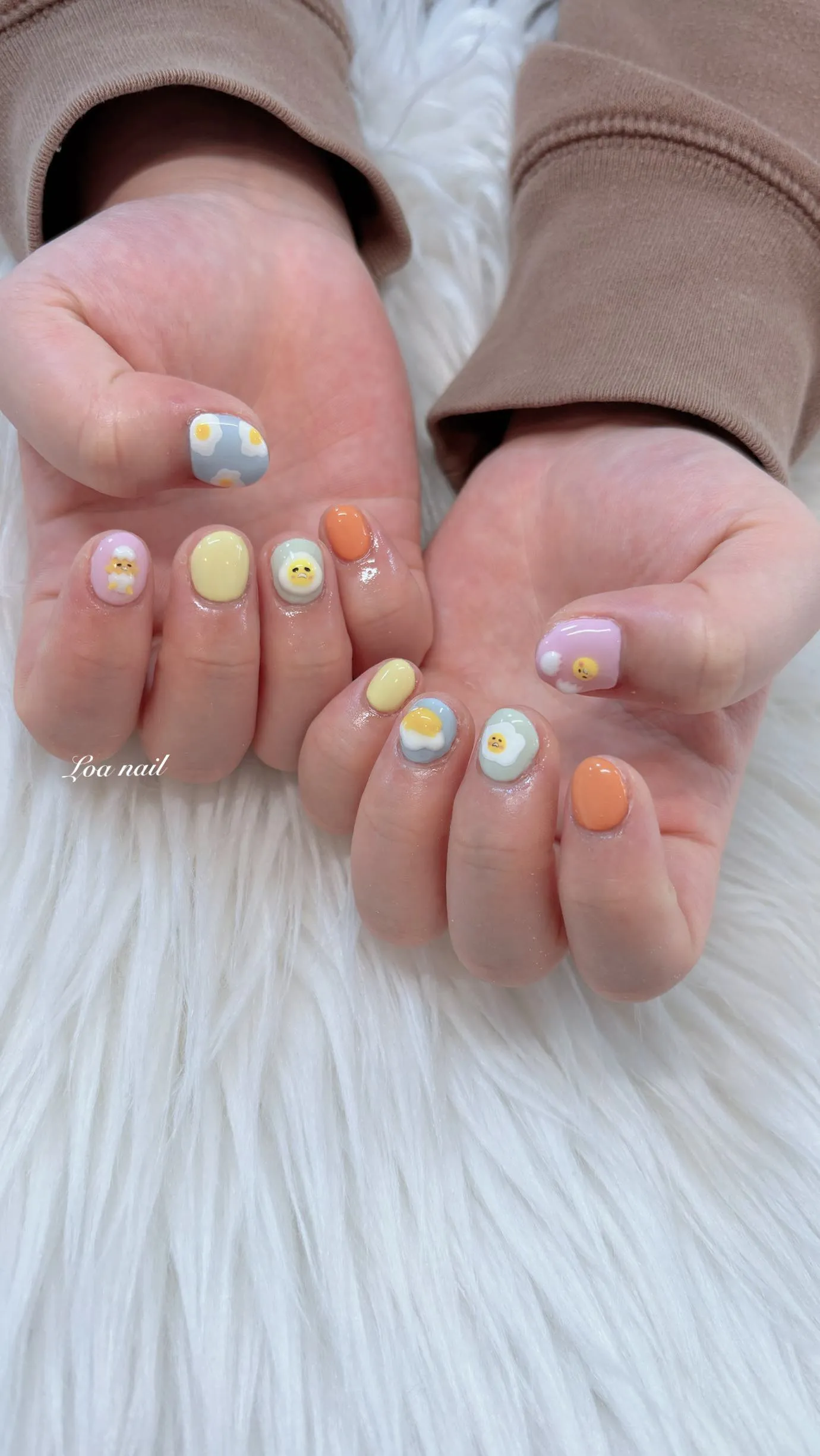 パステルぐでたま風 nail🍳🐣