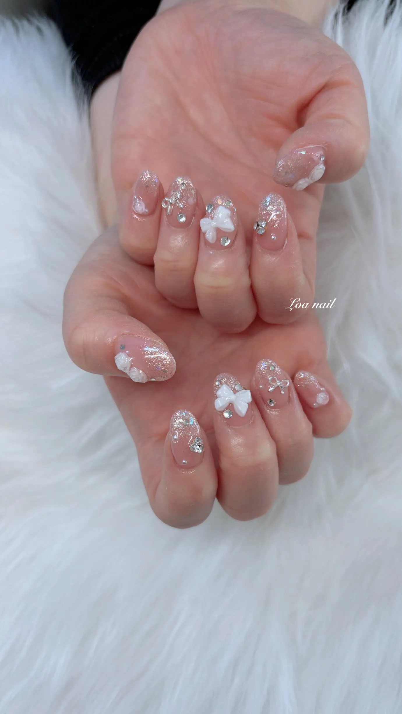シンプルラメグラデーション nail🤍🎀